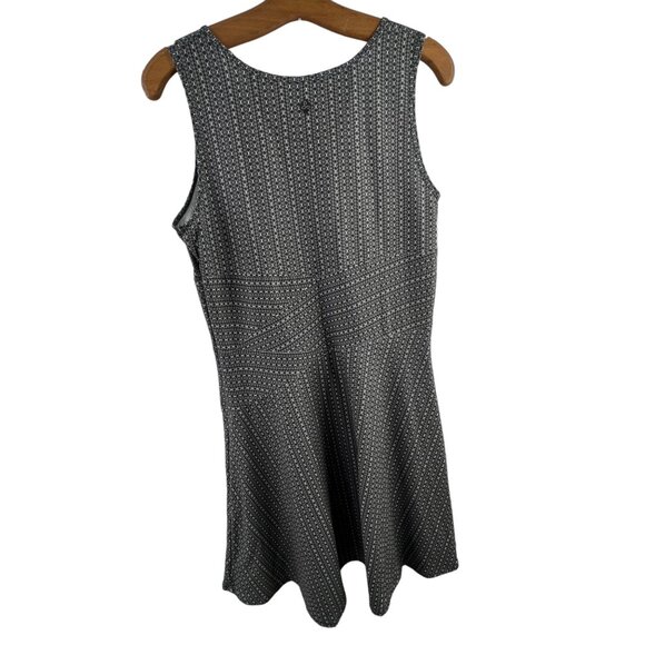 Prana Tank Dress Size Medium Sleeveless Geometric Knee-Length Dress Gray White - Picture 2 of 9